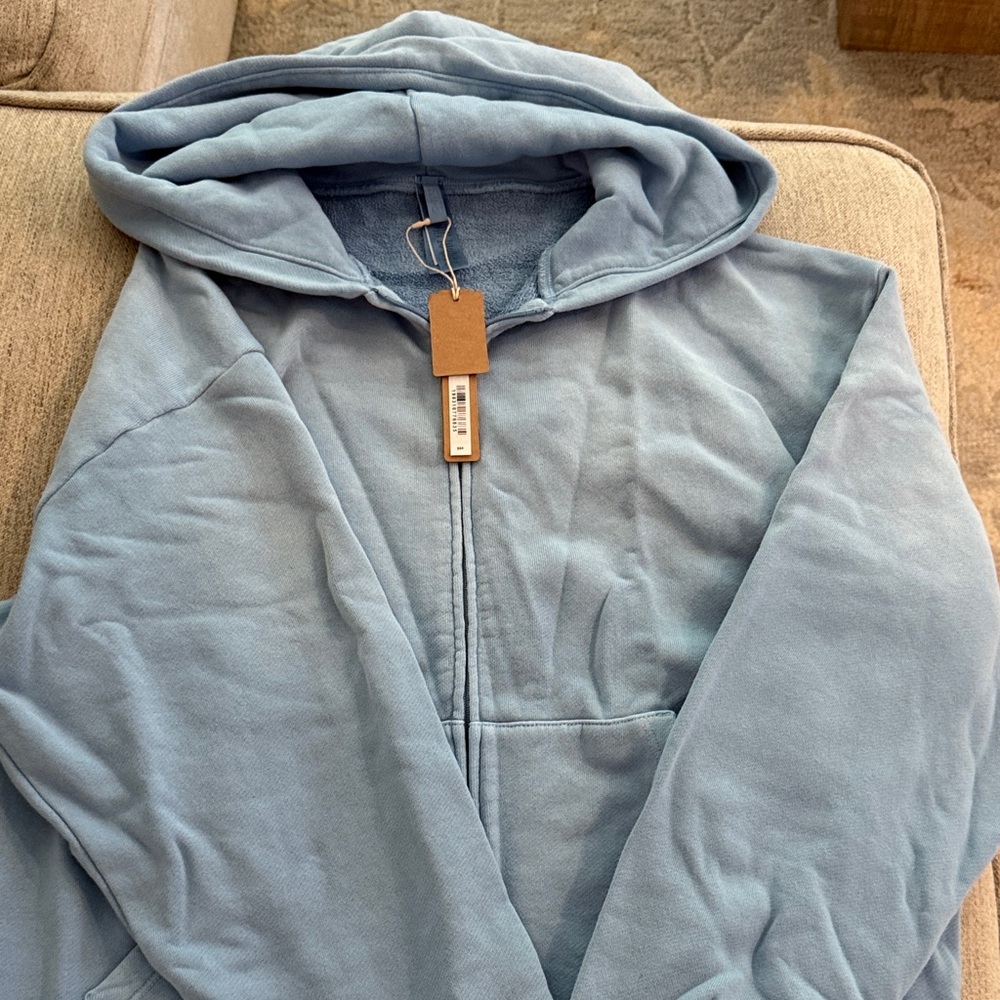 Light Blue Hooded Sweatshirt